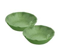 Auntie Morags Rainforest Jungle Green Outdoor/Camping/BBQ Melamine Cereal/Pasta Bowls Sets (2)