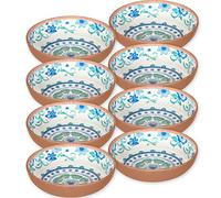 Auntie Morags Rio Turquoise Floral Melamine/Plastic/BBQ/Outdoor Bowl Set (8)