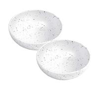 Auntie Morags White Terrazzo 17cm Melamine/Plastic Outdoor/BBQ/Picnic Pasta/Cereal Bowls - Set (2)