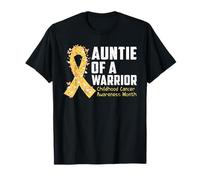 Auntie of A Warrior Childhood Cancer Awareness T-Shirt