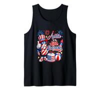 Auntie of Little Cute Firecracker 4th July US Flag Fireworks Tank Top