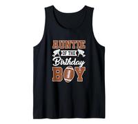 Auntie of The Birthday Boy Football Party Family Matching Tank Top