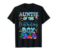 Auntie of The Birthday Boy Ocean Animals Fish Theme for T-Shirt