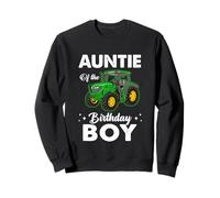 Auntie Of The Birthday Boy Tractors Farm Party Farmer Sweatshirt