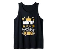 Auntie of The Birthday King Boys Men Bday Party for Him Tank Top