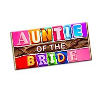 Auntie of the Bride Chocolate Bar Wrapper Novelty Gift present for Wedding Marriage New year (#1390) (with chocolate bar)