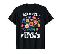 Auntie of The Little Wildflower Birthday Party Baby Shower T-Shirt