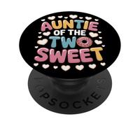 Auntie Of The Two Sweet Toddler Birthday Matching PopSockets Adhesive PopGrip