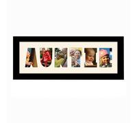 Auntie Photo Frame Letter Word Name Frame Single Mounted 14032A (Black Finish Frame Cream Mount)
