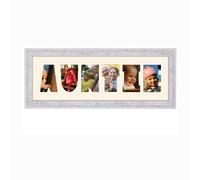 Auntie Photo Frame Letter Word Name Frame Single Mounted 14032A (Shabby Chic Finish Frame Cream Mount)