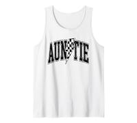 Auntie Racing Car Family Matching Birthday Party Funny Aunt Tank Top