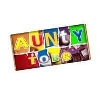 Auntie To be Chocolate Bar Wrapper Novelty Gift Present For New Baby Marriage Birthday Christmas CH-9649 (without chocolate bar (wrapper only))