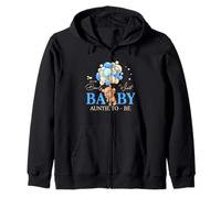 Auntie We Can Bearly Wait Baby Shower Bear Family Matching Zip Hoodie