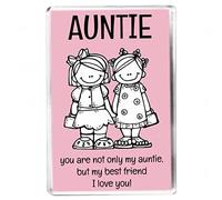 Auntie You Are Not Only My Auntie But My Best Friend - I Love You - Sentimental Keepsake Quote - Fridge Magnet - Novelty Gift