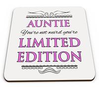 Auntie You're Not Weird You're Limited Edition Novelty Glossy Mug Coaster - Pink