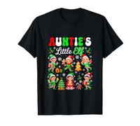Auntie's Little Xmas Elf Group Elf Kids Boy Girls Family T-Shirt