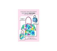 Aunties Two City Bag Midtown, Medium, M - Everyday Use with 2 Pre-bent Stays, Zipper Top, 12" Tall x 13" Wide x 6" Deep