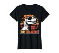 Auntiesaurus Funny T rex Dinosaur Auntie Vintage Mothers Day T-Shirt