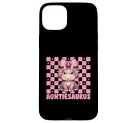 Auntiesaurus Triceratops Auntie Dinosaur Aunt Coquette Bow Case for iPhone 15 Plus
