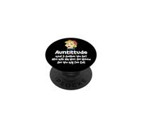 Auntitude What Is Auntitude You Ask? Funny Aunt Niece Nephew PopSockets Adhesive PopGrip
