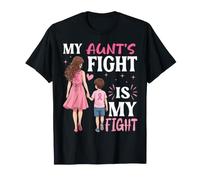 Aunts Fight is My Fight Breast Cancer Awareness Proud Nephew T-Shirt