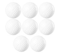 AuntyFey 8 Pack 2.56 Inch Plastic Practice Baseballs for Batting & Catching | Build batting skills with 8 dimpled plastic baseballs featuring raised dots, seam-like ridges and a realistic practice feel