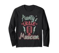 Aunty's Little Musician Aunty's Day Cute Music Art Kids Long Sleeve T-Shirt