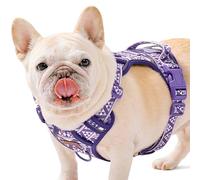 AUNZO Dog Vest Harness No Pull Easy Walker Pet Harness for Walking Training Hiking for M Sized Dogs with 2 Leash Clips 3 Buckles ID Card Reflective Strip Soft Padded Handle, Tribal, French Bulldog