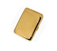 Auoeer Cigarette Case, Gold Mirror 16-Piece Copper Personalized Metal Cigarette Case, Men's Cigarette Case, Good Mood, Good Life