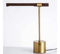 Auoeer LED Table Lamp, Creative Design, Adjustable Wooden Lampshade, Metal Base, Bedroom Bedside Living Room Table Lamp