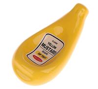 Auoeer Plate Ceramic Extruded Tomato Sauce Bottle Shape Soy Sauce Dish Mustard Dish Creative Dish Plate Dinner Plates Ceramic Plate (Color : Yellow)