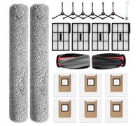 Auoiian 21Pcs E25 /E28 Replacement Accessories Kit for Eufy Omni E25/E28 Robot Vacuum - Includes 2 Mop Roller Brushes, 2 Main Brushes, 6 Side Brushes, 4 HEPA Filters, 6 Dust Bags, 1 Cleaning Brush