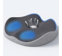 Auoketuo Memory Foam Donut Seat Cushion - Orthopedic Pillow for Hemorrhoid & Tailbone Pain Relief, Sciatica, Pregnancy, Postpartum, Bedsores & Post-Surgery Recovery (Grey)