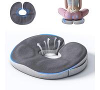 Auoketuo Memory Foam Donut Seat Cushion, Orthopedic Pillow for Hemorrhoid & Tailbone Pain Relief, Sciatica, Pregnancy, Postpartum, Bed Sores & Surgery Recovery (Grey)