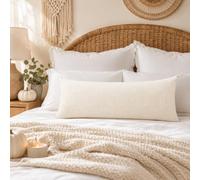 Auomily Fall Pillow Covers 14x36,Soft Chenille Double-Sided Pumpkin & Plaid, Thick & Cozy Farmhouse Autumn Decorative Cushion Covers for Couch Sofa Bed(Beige,14x36)