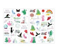 Auony 52pcs Witch Theme Temporary Tattoos, 2 Sheet Cute Temporary Tattoo Body Art Tattoo Stickers for Party Favors Decorations