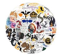 Auony 60Pcs Fourth Wing Stickers Pack Stickers Dragon Lover Stickers Decorative Sticker for Kids Teens Adults Stickers for Water Bottle Laptop Luggage