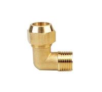 AUOQKQUT 1PC Brass Fitting Flaring Elbow Male BSP 1/8 1/4 3/8 1/2-6MM 8MM 10MM 12MM Air-Conditioning Refrigeration Accessories AUOQKQUT(1l4-8mm)