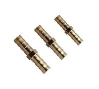 AUOQKQUT 1pc Brass Splicer Fitting,T-Shaped/Tee Y-Shaped 3Way /Straight Joiner/Cross Hose Fitting 6/8/10/12/14/16/19mm AUOQKQUT(Straight Joiner,10mm)