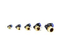 AUOQKQUT 1pc PL Pneumatic Connector 4mm-12mm Hose OD 1/8 "1/4" 3/8 "1/2" Male Pneumatic Thread Tube Elbow Connector Tube AUOQKQUT(Hose Diameter 6mm,3/8")