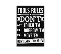 AUOQKQUT Automotive Tool - Mechanic's Garage Rules Sign with Essential Guidelines for Workshop, Auto Shop and Home Garage Decor AUOQKQUT(Unframed,16x24inch(40x60cm))