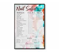 AUOQKQUT Beauty Salon Wall Decor Nail Services Menu List Quotation Sign for Nail Salon or Waiting Room Unframed,12x18inch(30x45cm)