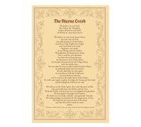 AUOQKQUT Biblical Teaching Poster Nicene and Apostles Creed Christian Faith Wall-Art for Homeschool Sunday School Church and Classroom Decor Unframed,12x18inch(30x45cm)