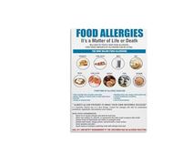AUOQKQUT Commercial Kitchen Allergen Poster: 9 Major Food Allergens FDA Guide for Safety and Awareness Unframed,12x18inch(30x45cm)