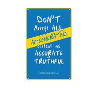 AUOQKQUT Digital Citizenship Metal Sign Responsible Technology Use Online Ethics Poster Wall-Art for Classroom Office Library Educator Awareness Decor 8 X 12 inch