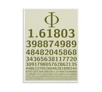 AUOQKQUT Divine Proportion Golden Ratio Phi Fibonacci Sequence Art Canvas Wall-Art for Math Classroom Unframed,08x12inch(20x30cm)