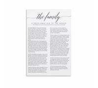 AUOQKQUT Family First Declaration Poster, Motivational Quote Canvas Print, Wall Art Picture for Office, Study, Bedroom Decor Framed,12x18inch(30x45cm)
