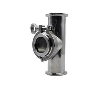 AUOQKQUT Ferrule 50.5 Flow Diopter Sight Glass with Tri-Clamp Fitting, SUS304 Stainless Steel Optical Window (OD 38mm) AUOQKQUT