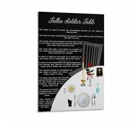 AUOQKQUT Field of Honor Canvas Print - Memorial Tribute to Fallen Heroes for Study or Man Cave Wall Unframed,16x24inch(40x60cm)