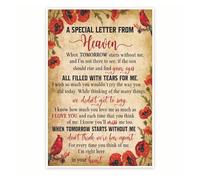 AUOQKQUT Healing Thoughts Poster - Supportive Wall Art & Gift - Comforting Decor for Difficult Times or In Memory Framed,08x12inch(20x30cm)